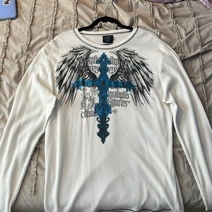 Graphic long sleeve top